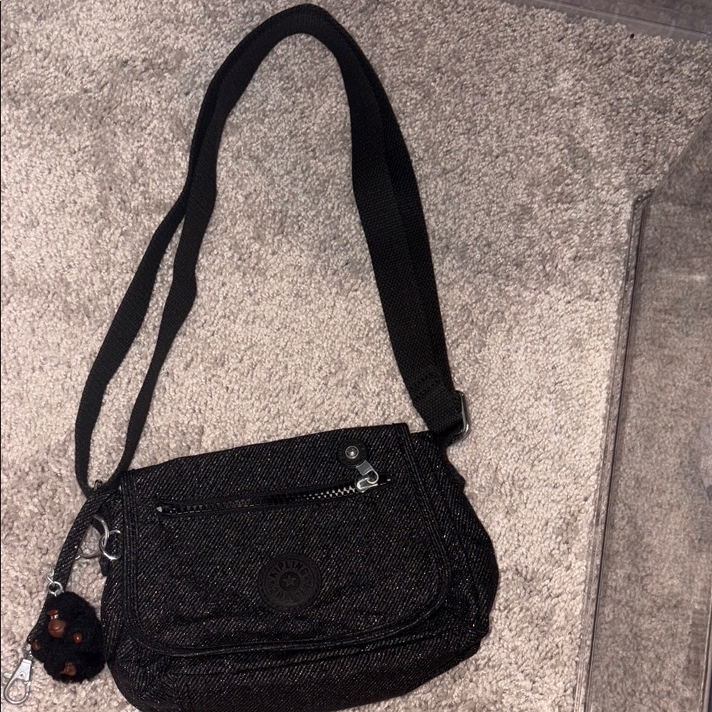 Kipling Black with sparkles  Crossbody Bag